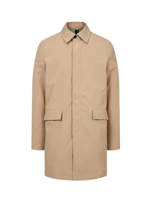 PS nylon hidden zip up coat beige - PAUL SMITH - BALAAN 1