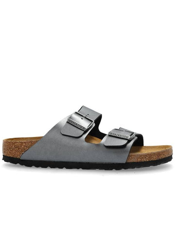 Birkenstock Slides Arizina BS, Women's, Silver - BIRKENSTOCK - BALAAN 1