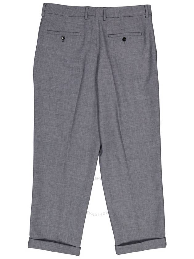 Pressed Crease Cropped Slacks Grey - AMI - BALAAN 3