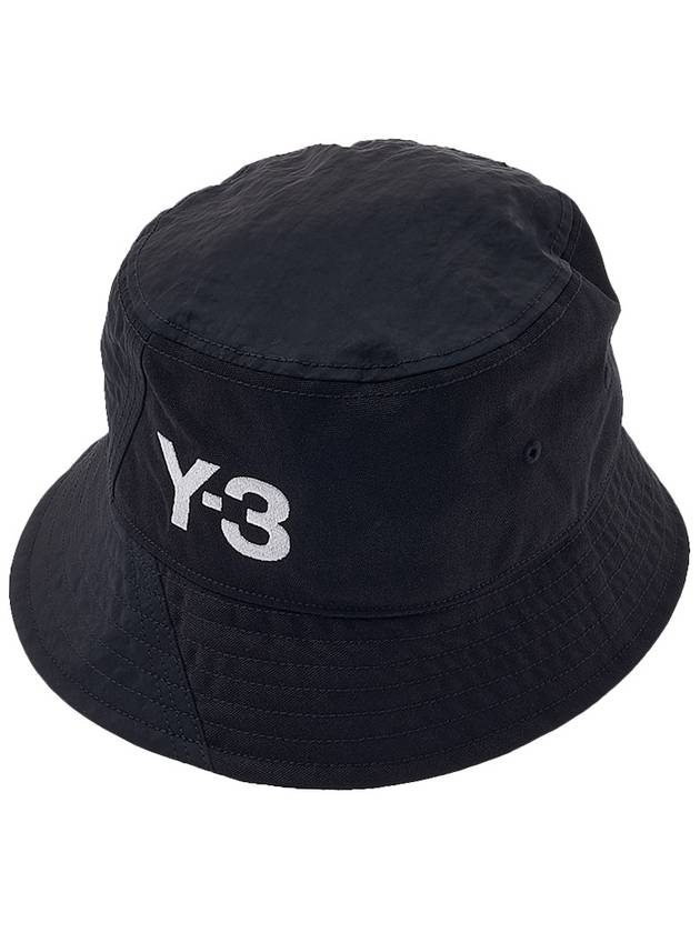 Embroidered Logo Bucket Hat Black - Y-3 - BALAAN 11