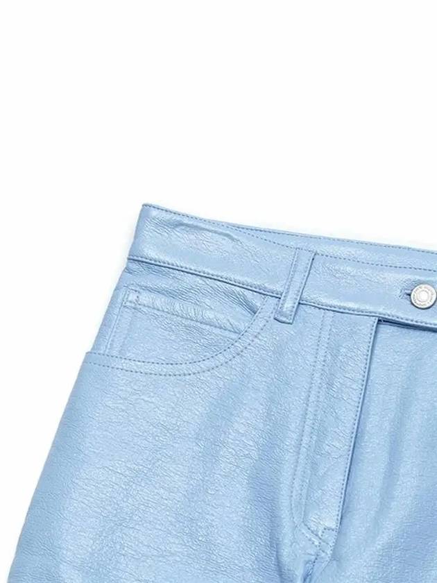 Cotton Blend Straight Pants Blue - COURREGES - BALAAN 4