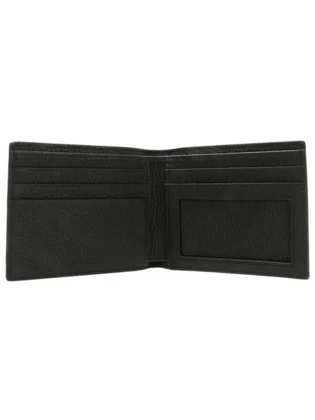 Ribbon Bifold Grain Leather Half Wallet Red Black - BALLY - BALAAN 5