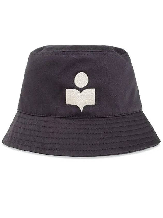 logo embroidered bucket hat navy - ISABEL MARANT - BALAAN 2