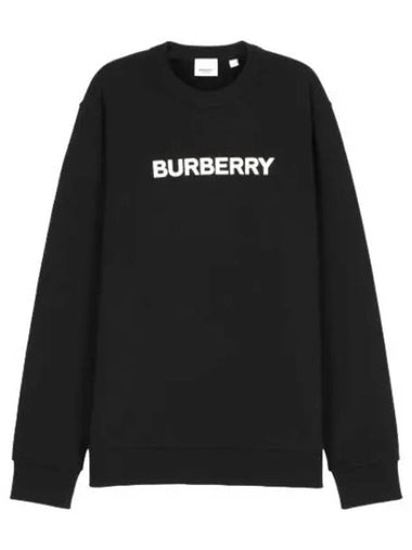 Logo Print Sweatshirt Black - BURBERRY - BALAAN 1