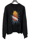 Sacred Heart Sweatshirt Black - PALM ANGELS - BALAAN 1