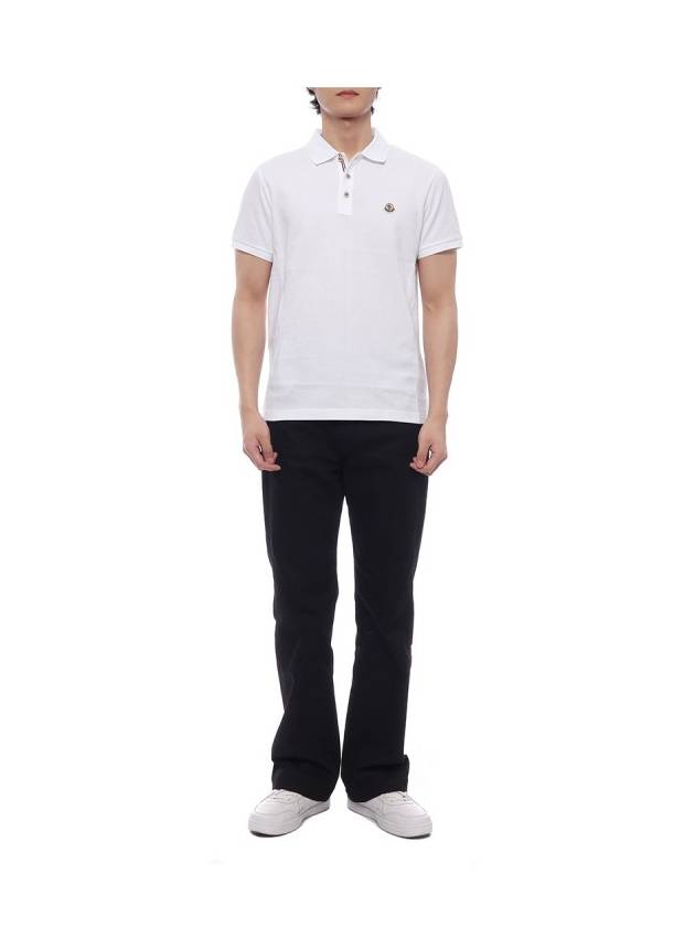 Moncler Logo Patch Cotton PK Shirt White - MONCLER - BALAAN 4