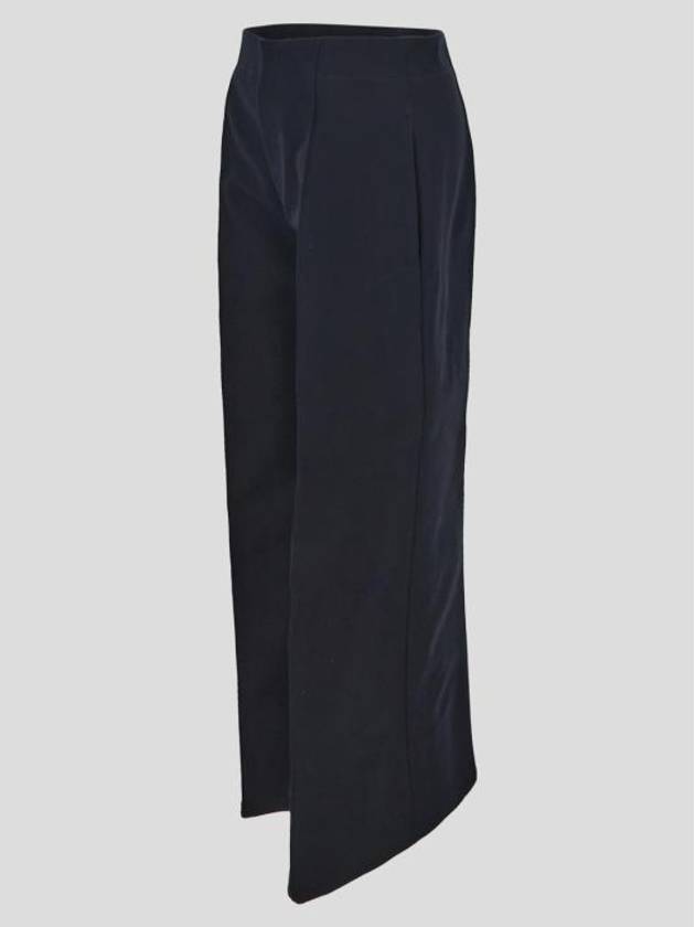 Curved Shape Cotton Slacks Navy - BOTTEGA VENETA - BALAAN 2