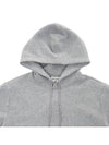 Embossed Logo Hoodie Grey - SAINT LAURENT - BALAAN 4