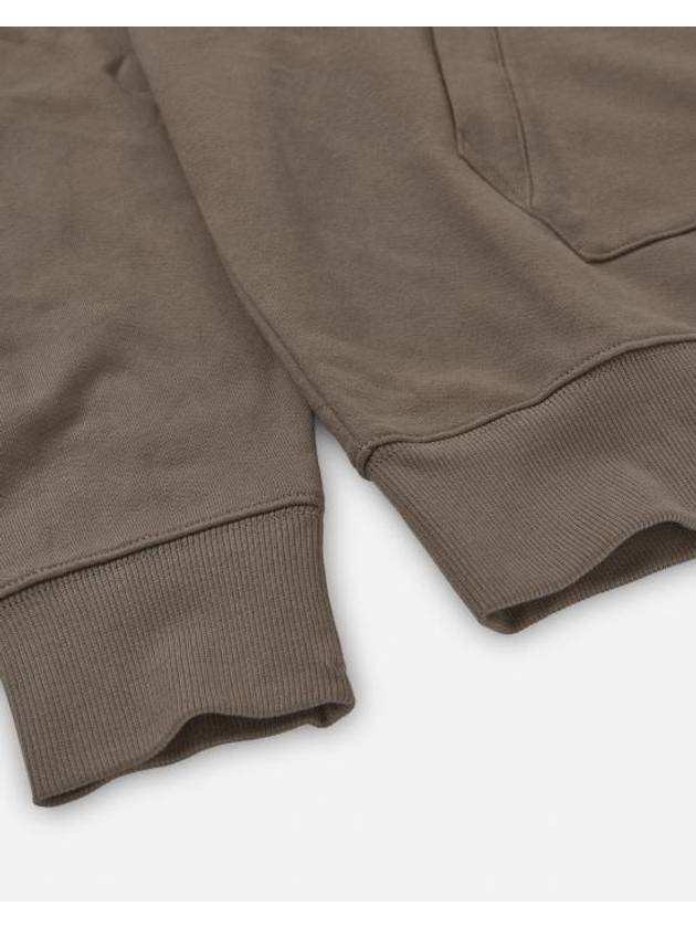 Diagonal Raised Fleece Lens Hoodie Walnut - CP COMPANY - BALAAN 4