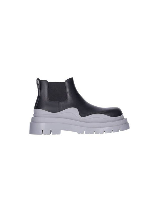 Tire Ankle Chelsea Boots Black Grey - BOTTEGA VENETA - BALAAN 1