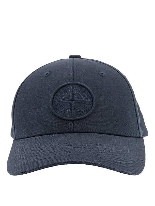 Logo Patch Cotton Ball Cap Navy - STONE ISLAND - BALAAN 1