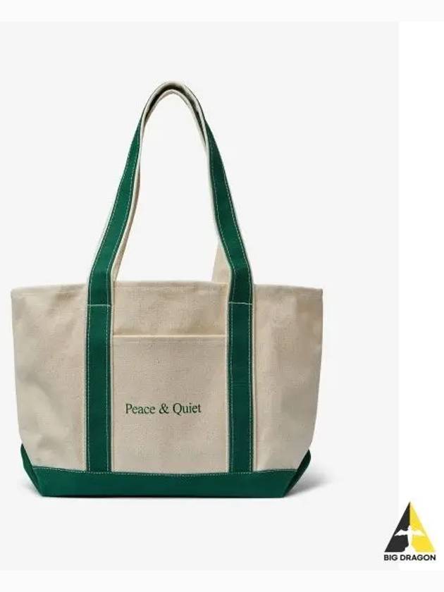 MUSEUM OF PEACE QUIET Classic Wordmark Tote Bag Forest Natural MOPQSS2326FRNAT - MUSEUM OF PEACE & QUIET - BALAAN 1