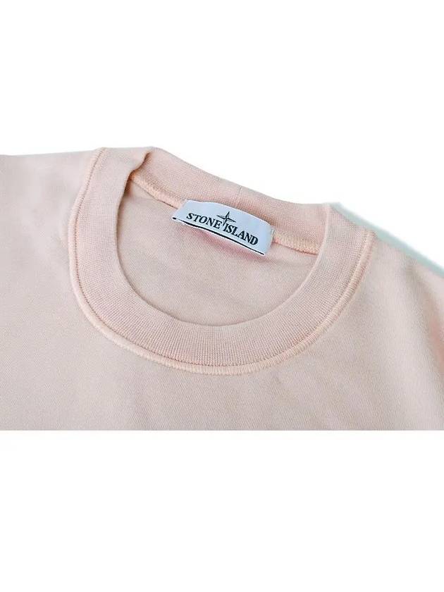 6100044 Organic Cotton Fleece Sweatshirt Antique Rose - STONE ISLAND - BALAAN 4