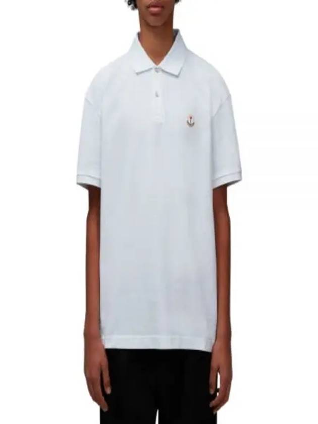 Logo Polo Shirt Optical White - MONCLER - BALAAN 2