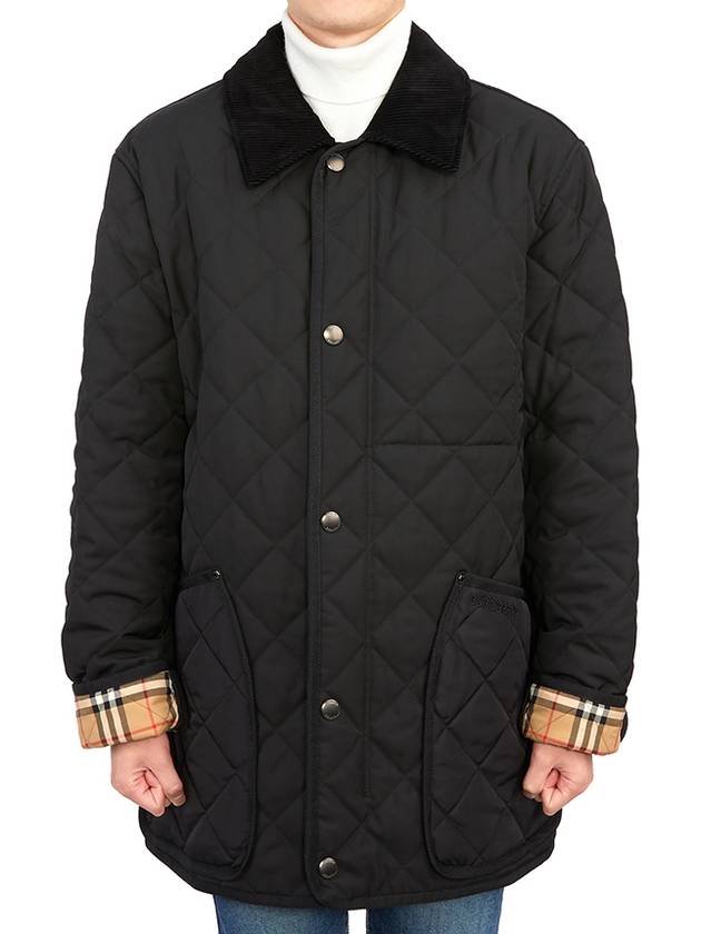 Quilted Thermoregulated Barn Jacket Black - BURBERRY - BALAAN 2