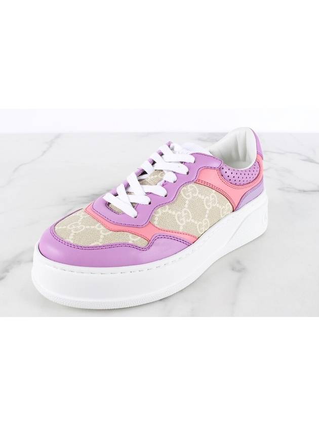 GG emboss sneakers purple 36 5 235 - GUCCI - BALAAN 8