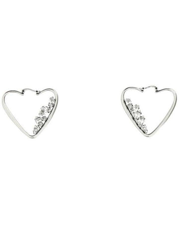 stud heart earrings silver - SAINT LAURENT - BALAAN 1