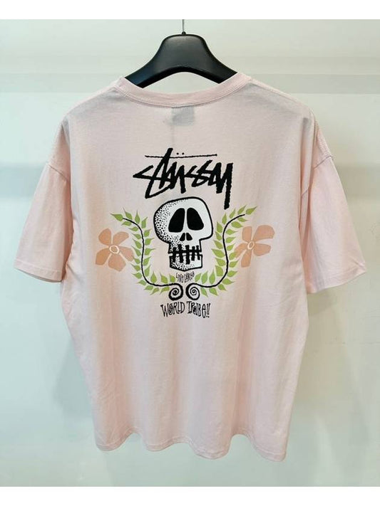 AU Australia SKULL CREST RELAXED T Shirt ST124W3002 Pigment Pink WOMENS - STUSSY - BALAAN 1