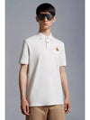 Logo Applique Polo Shirt White - MONCLER - BALAAN 3