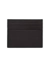 Saffiano Leather Triangle Logo Card Wallet Black Gold - PRADA - BALAAN 4