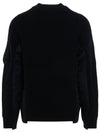 Nylon Twill Wool Knit Top Black - SACAI - BALAAN 3