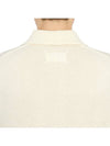 Back Stitch Wool Polo Knit Top Off White - MAISON MARGIELA - BALAAN 8