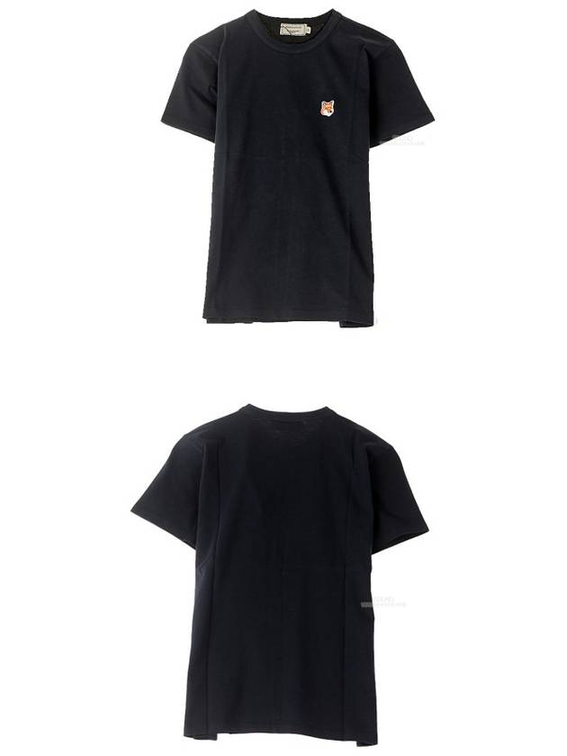 Fox Head Patch Short Sleeve T-Shirt Navy - MAISON KITSUNE - BALAAN 5