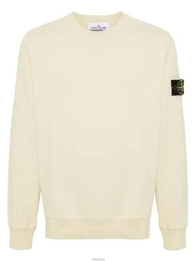 Wappen Patch Garment Dyed Sweatshirt Yellow - STONE ISLAND - BALAAN 2