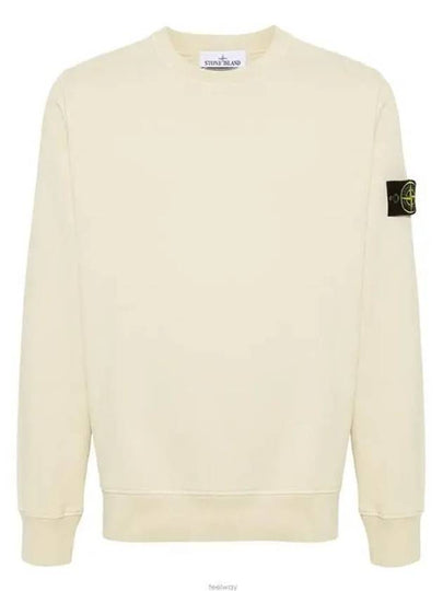 Wappen Patch Garment Dyed Sweatshirt Yellow - STONE ISLAND - BALAAN 2