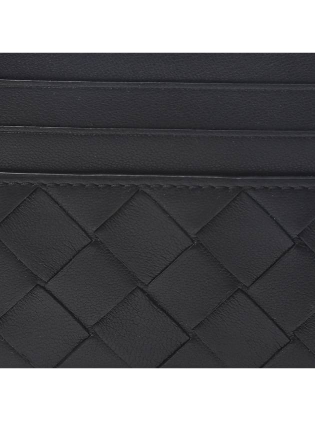 Intrecciato Leather Card Wallet Black - BOTTEGA VENETA - BALAAN 6