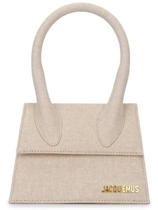 Le Chiquito Moyen Tote Bag Light Gray - JACQUEMUS - BALAAN.