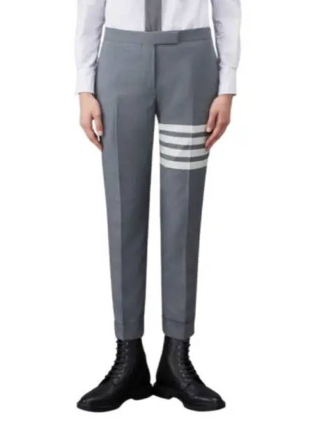 Men's Plain Weave 4 Bar Low Rise Skinny Straight Pants Grey - THOM BROWNE - BALAAN 2