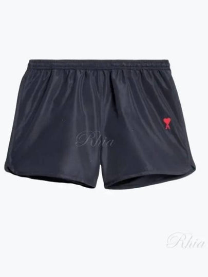 Heart Logo Swim Shorts Black - AMI - BALAAN 2