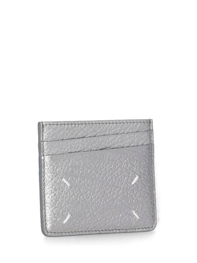 Stitched Calfskin Card Wallet Silver - MAISON MARGIELA - BALAAN 3