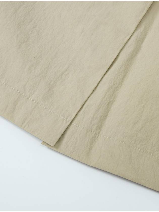 Crinkle banding A line skirt beige - CALLAITE - BALAAN 4