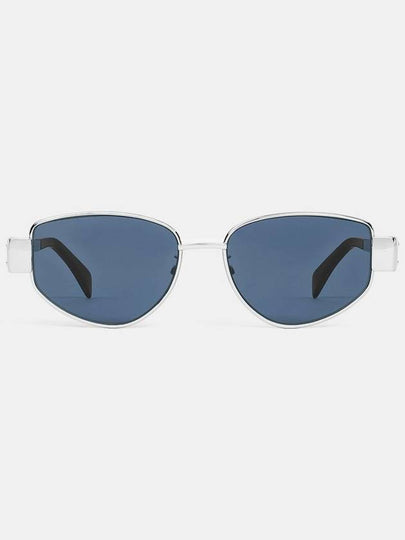 Eyewear Triomphe Metal 04 Sunglasses Silver Blue - CELINE - BALAAN 2