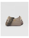 Leather Shoulder Bag Clay Grey - PRADA - BALAAN 2