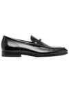 Double T Logo Leather Loafers Black - TOD'S - BALAAN 1