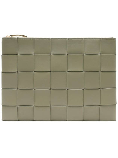 Cassette Intrecciato Medium Clutch Bag Travertine - BOTTEGA VENETA - BALAAN 2