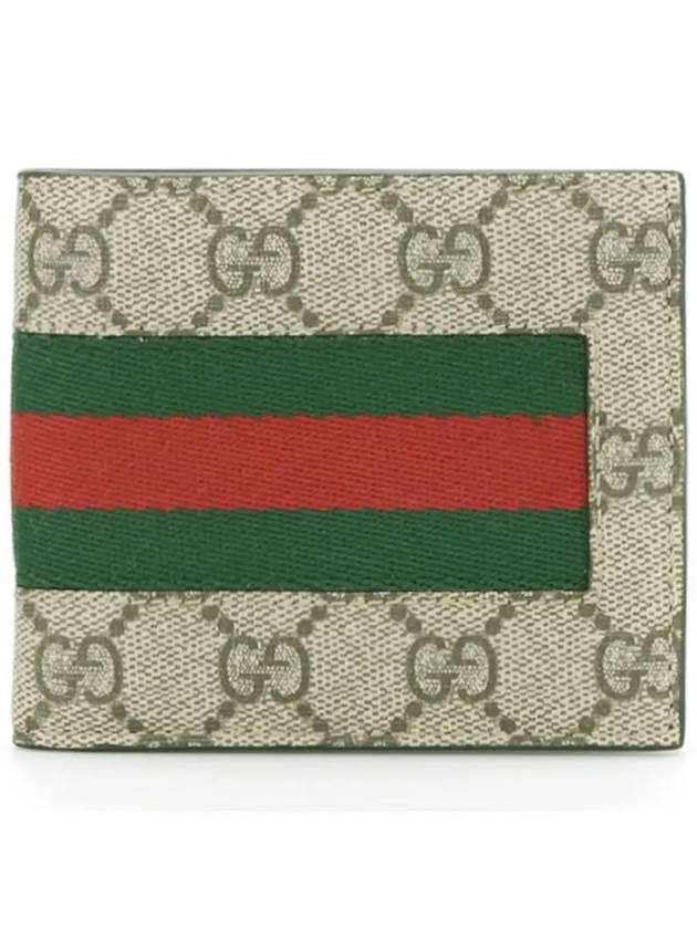 GG Supreme Web Half Wallet Grey - GUCCI - BALAAN 2