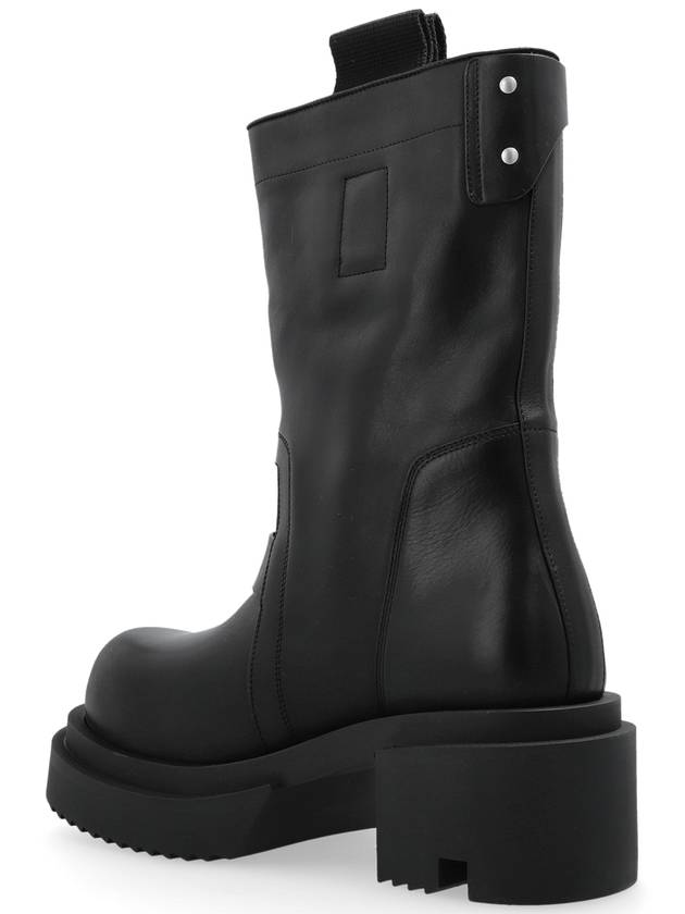 Rick Owens Leather Boots Pull On Bogun, Women's, Black - RICK OWENS - BALAAN 5