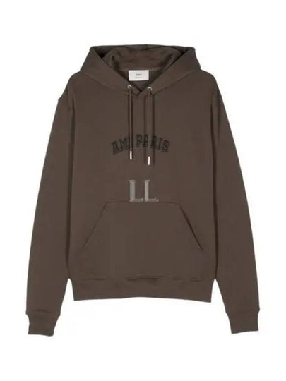 Classic Logo Print Hoodie Brown - AMI - BALAAN 2