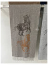 Cashmere Horse Two tone Muffler Shawl Women Men - HERMES - BALAAN 9