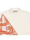 Wool Mohair Blend Jacquard Knit Top Ivory - DIOR - BALAAN 4