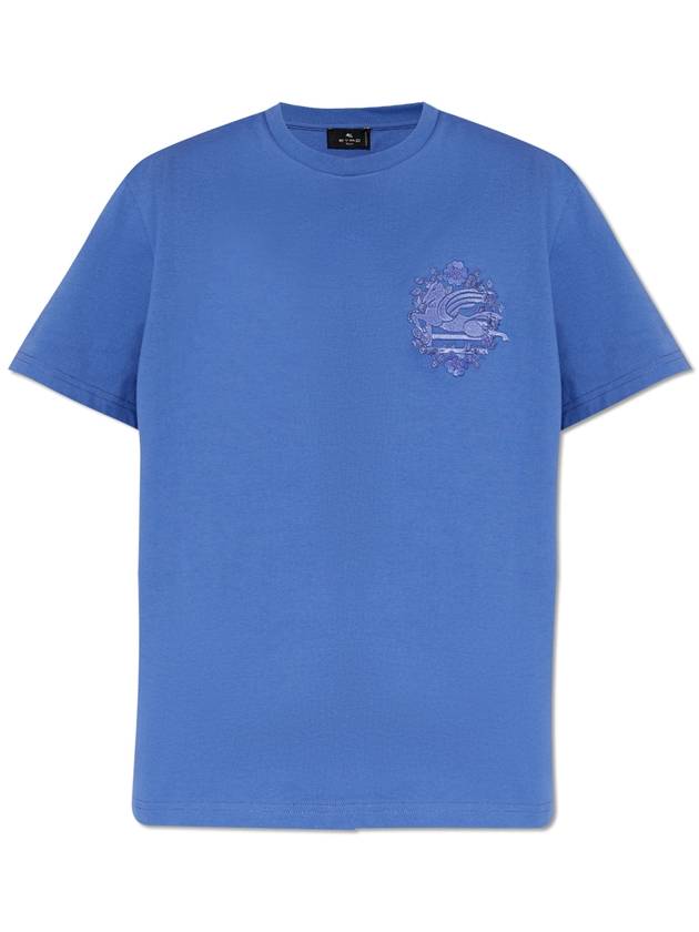 Etro T-shirt With Logo, Women's, Blue - ETRO - BALAAN 1