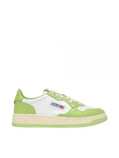 Men's Medalist Leather Low Top Sneakers Green - AUTRY - BALAAN 2