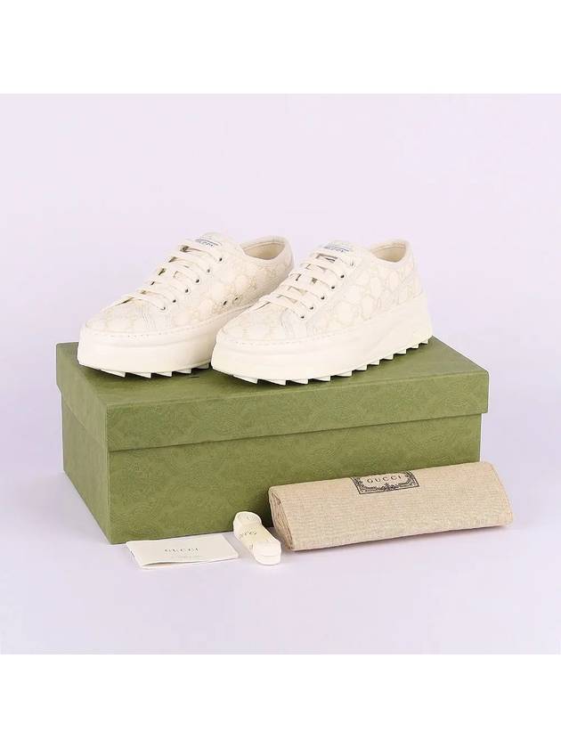 Women's Tennis 1977 Canvas Low Top Sneakers Off-White - GUCCI - BALAAN 7