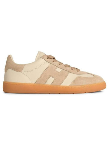 Hogan 'Cool' Beige Leather Sneakers - HOGAN - BALAAN 1