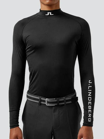 Aello Men s Golf Functional Inner Long Sleeve T Shirt Black GWJT06334 9999 - J.LINDEBERG - BALAAN 1