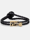 Greca Leather Bracelet Black - VERSACE - BALAAN 2